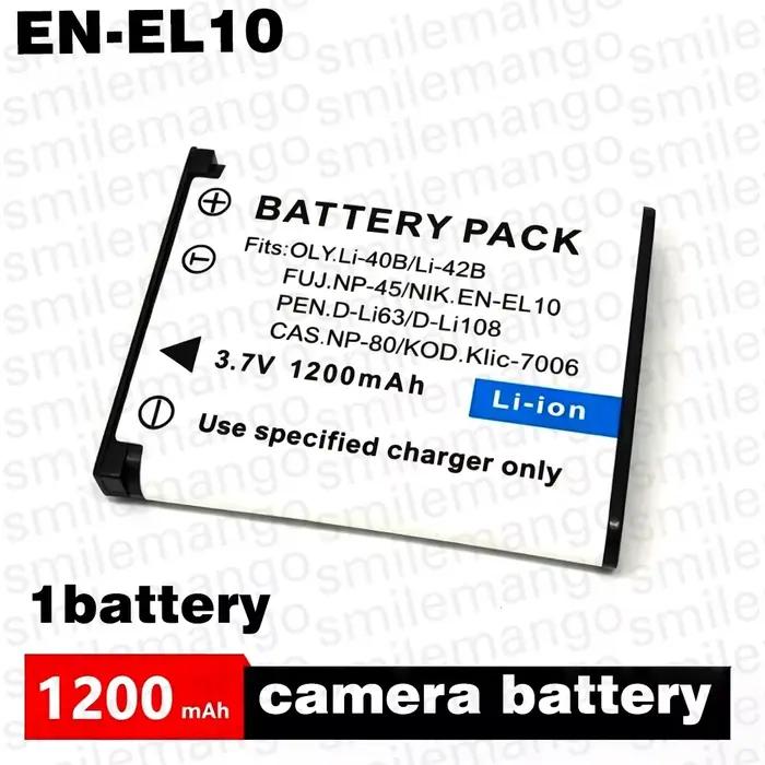Chargeur de batterie EN-EL10 Li-42B Li-40B FNP-45 A D-Li63 D-Li108 CNP-80 KLIC-7006 pour Nikon OLYMP