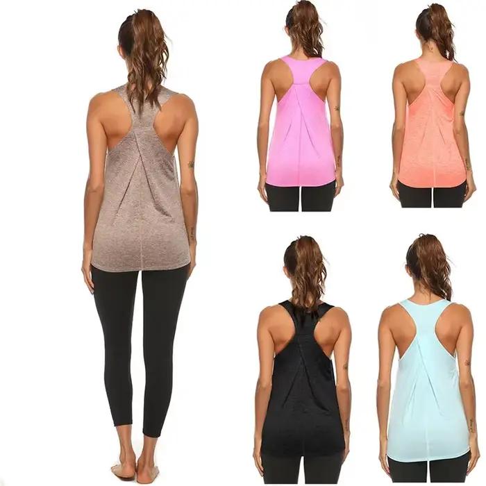 STOUREG-Haut court de yoga à séchage rapide pour femmes, chemises de fitness, haut d'entraînement à