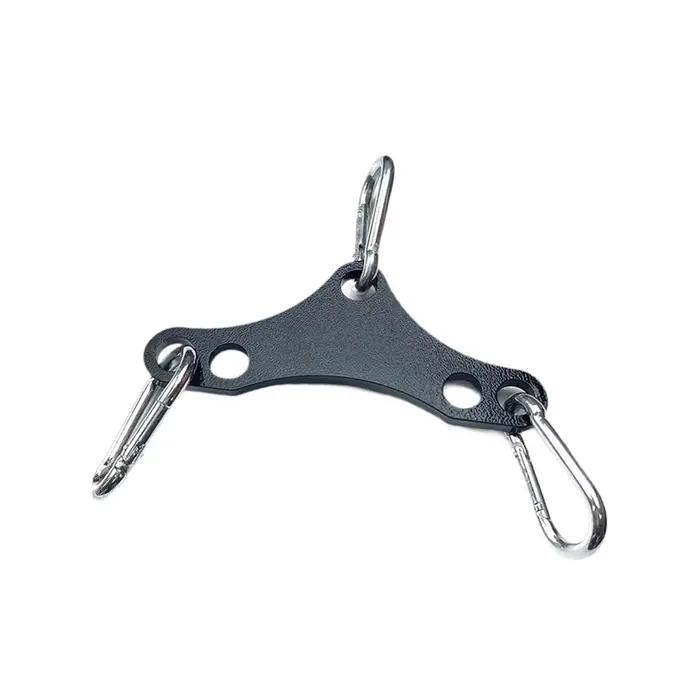 Plaque adaptatrice pour machine à câble de musculation, transformant une poignée double en simple, r