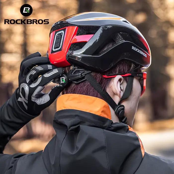 ROCKBROS casque de vélo léger type-c charge casque de cyclisme Rechargeable réglable vtt en toute sé