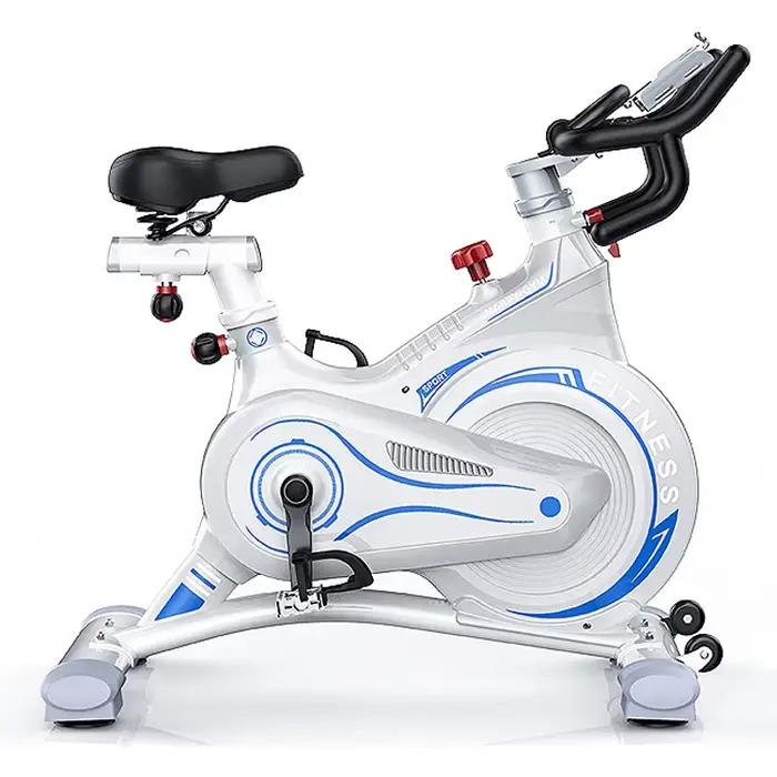 Vélo d'exercice en acier avec volant d'inertie intégré, conception entièrement fermée, système de tr