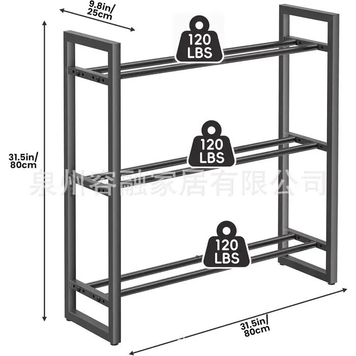 Support de rangement pour haltères sur pied à 3 niveaux, organisateur de rangement pour haltères dom