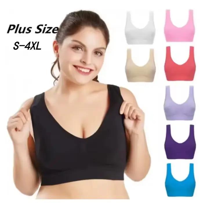 Grand soutien-gorge de sport monocouche sans coussinet pour femmes, haut de Yoga, course à pied, Fit