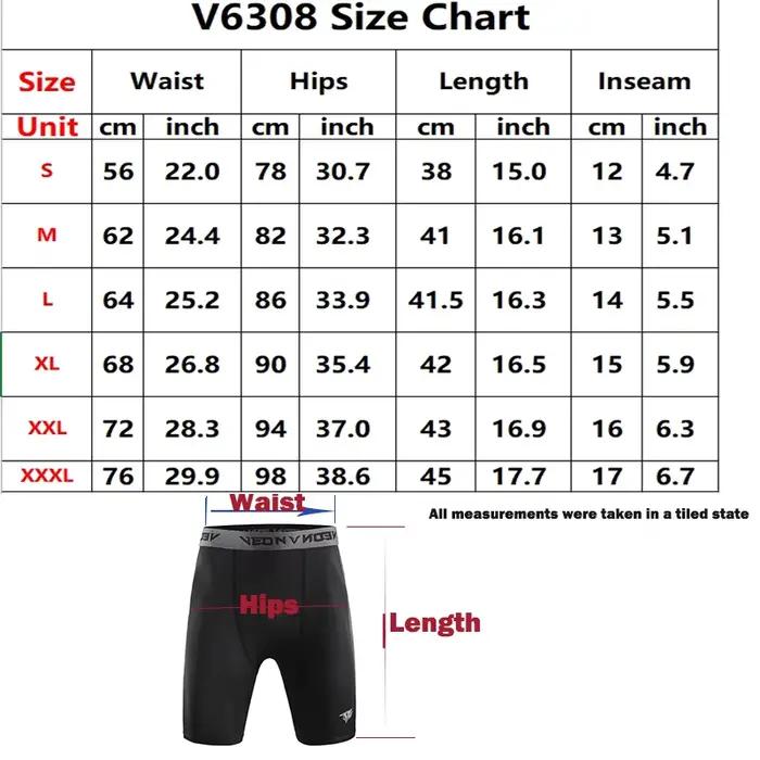 Noir Shorts de Compression Hommes Spandex Sport Shorts Athlétique Entraînement Running Performance B