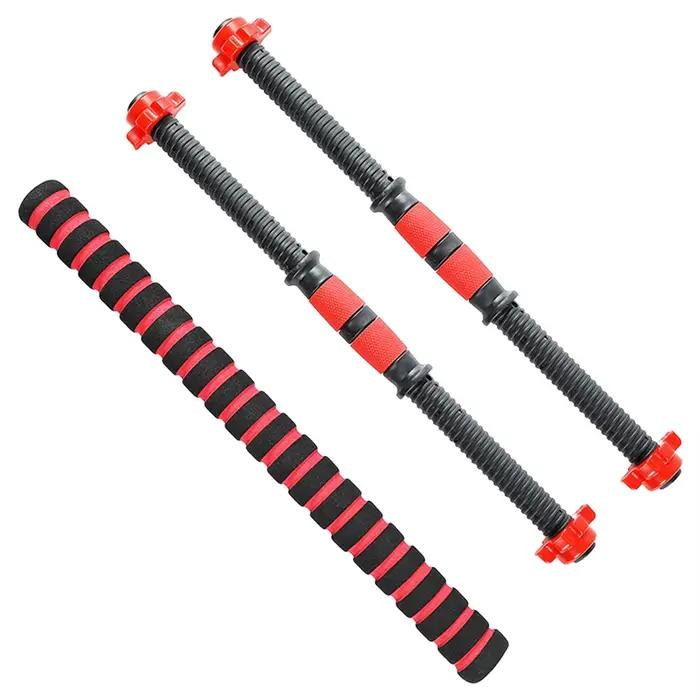 40 cm haltère tige en acier massif haltérophilie Spinlock haltères barres avec connecteur gymnastiqu