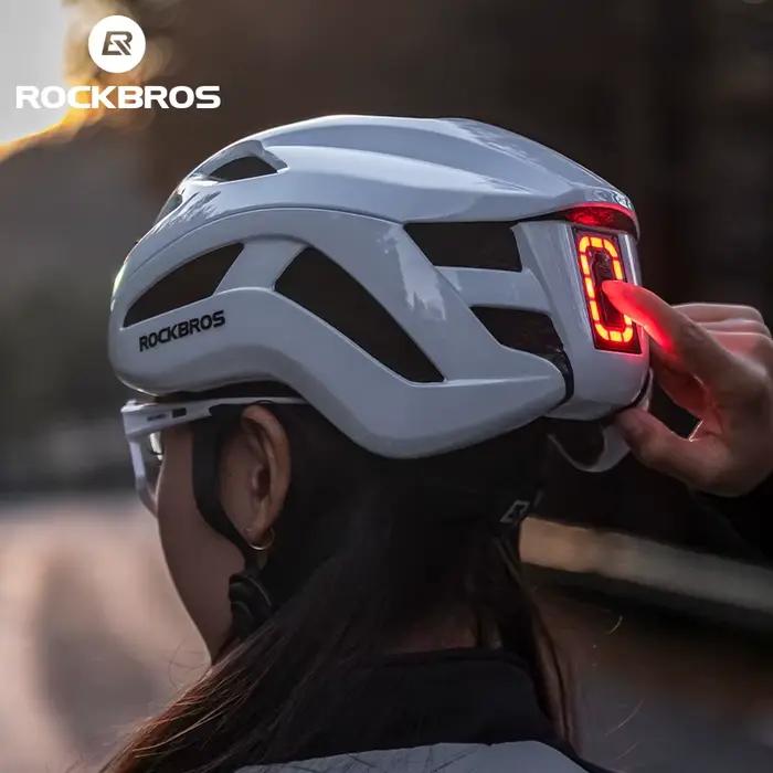 ROCKBROS casque de vélo léger type-c charge casque de cyclisme Rechargeable réglable vtt en toute sé