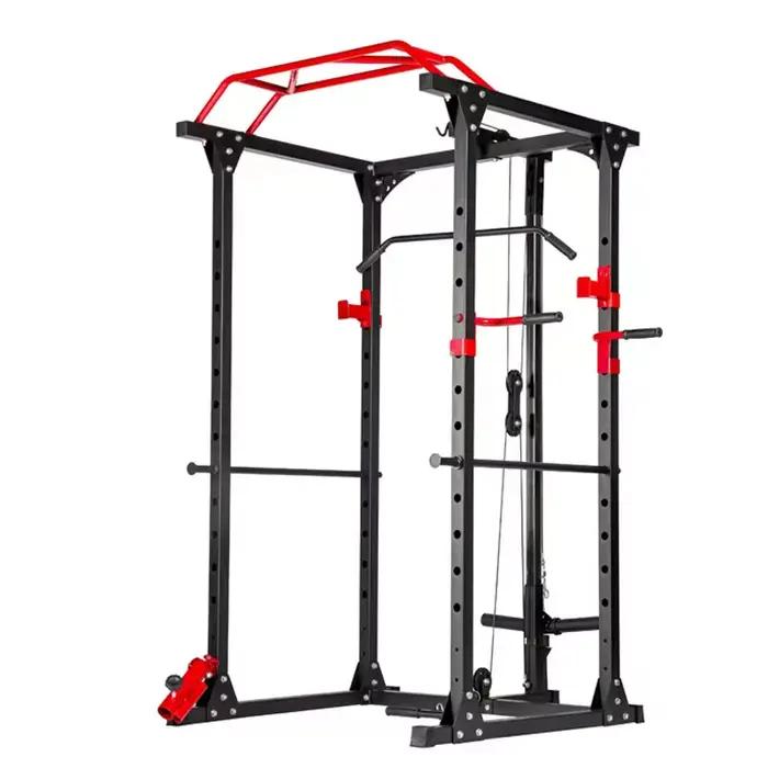 Squat Fitness Barbell Pull-up Gantry Multi-fonction Poids Réglables