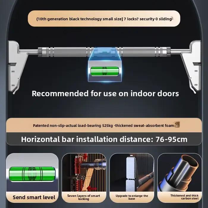 Barre horizontale, cadre de porte intérieure domestique, dispositif de traction, renfort, sans poinç
