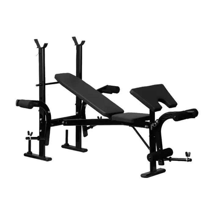 Rack de musculation pliable en acier commercial, à fixation murale, avec banc pour musculation, halt