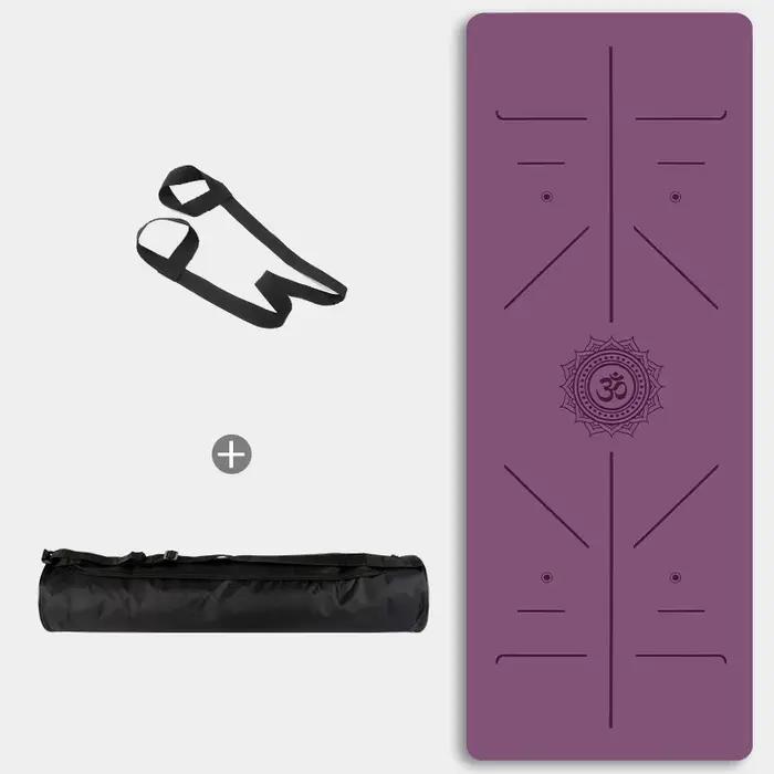 Tapis de Yoga Pro avec Sangle de Transport pour Femme, Polymère Antidérapant, Cuillère à soupe, Fitn