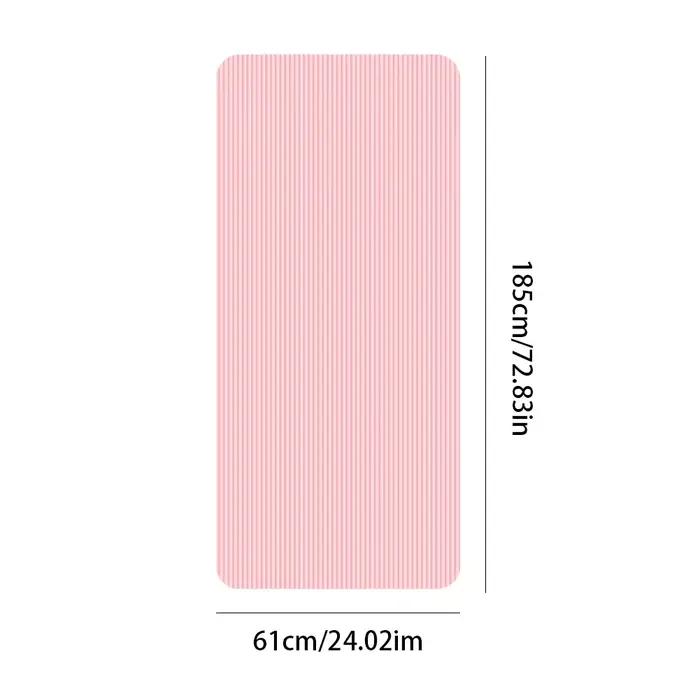 Tapis de gym écologique pour femmes, 72 x 24 pouces, 10 mm d'épaisseur, tapis de yoga et de pilates