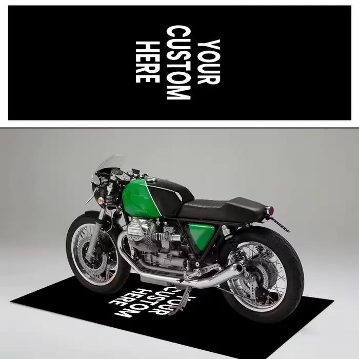 Tapis de stationnement pour moto, tapis de sol pour garage, adapté aux parkings, aux buanderies, tapis en caoutchouc durable pour le stockage des véhicules