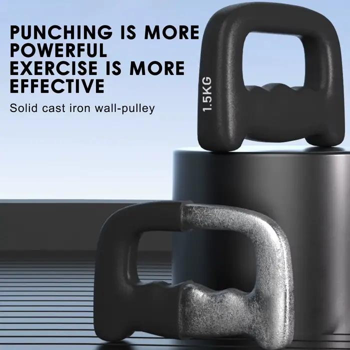 Haltères de boxe portables en forme de D, haltères en plastique immergé pour entraînement musculaire du poignet, yoga, fitness, haltères de roulement de poids pour femmes occasions spéciales