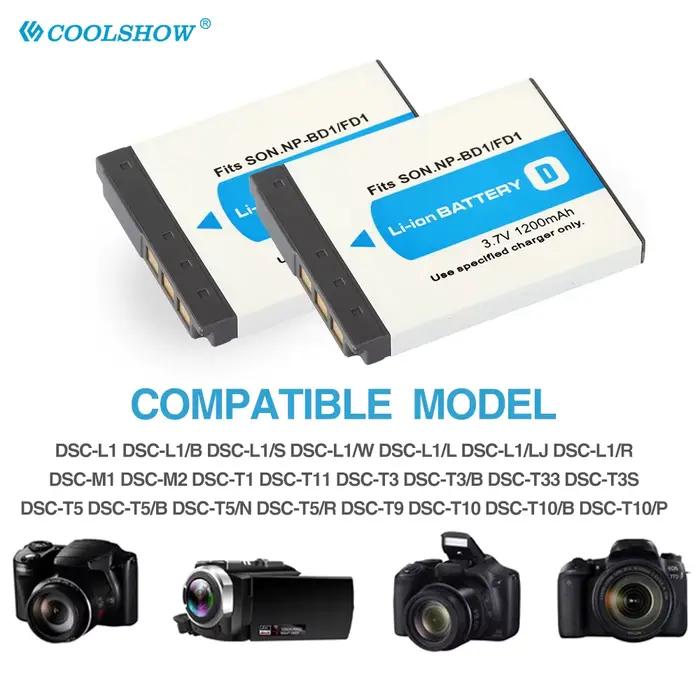 Batterie NP-FT1 NP FT1 NPFT1 pour SONY DSC-M1 DSC-M2 DSC-T10 DSC-L1 DSC-T1 DSC-T3 DSC-T5 DSC-T10 DSC-L1, chargeur de caméra