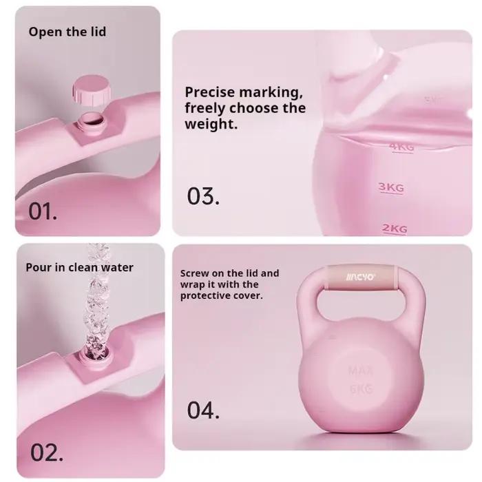 Kettlebell auto-remplissable d'eau 1-6 kg