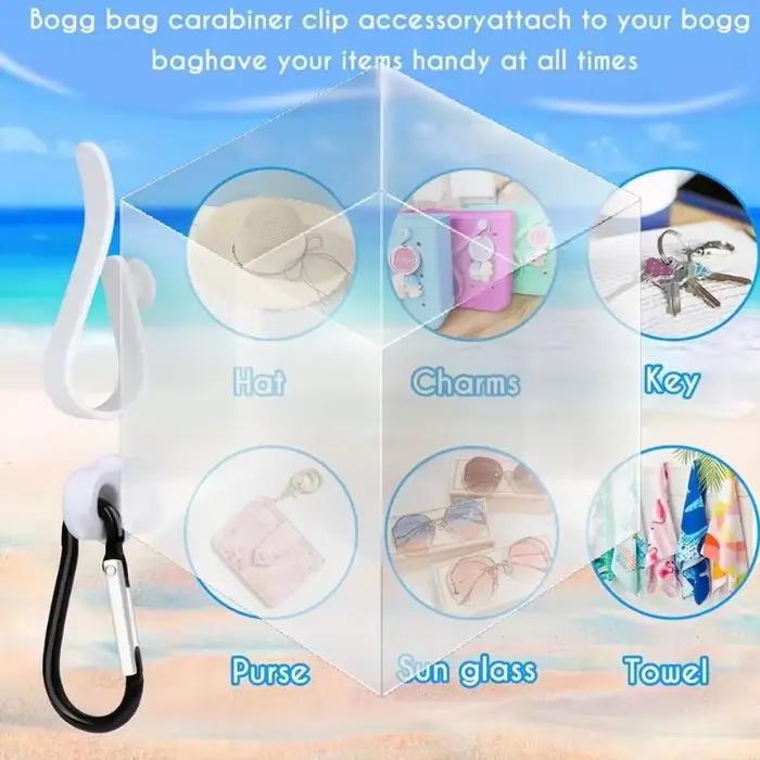 Kit d'accessoires pour sac de plage 3 pièces, crochet portable, mousqueton porte-clés et porte-gobelet