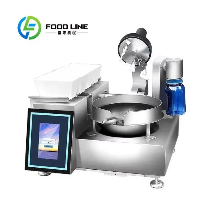 Robot de cuisine commercial haute efficacité, appareil de cuisine automatique pour usage hôtelier, électrique, en acier inoxydable, intelligent et multifonction