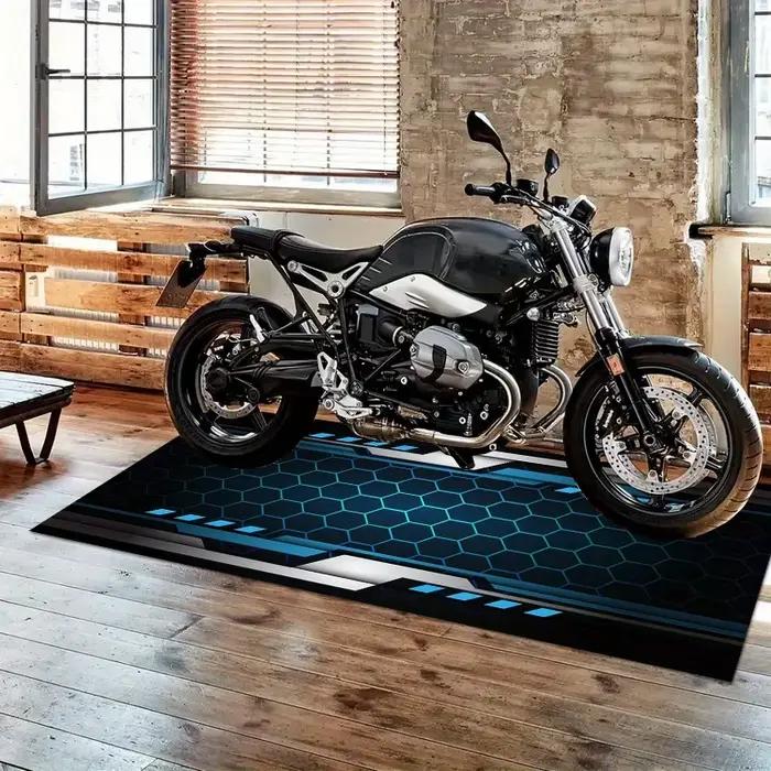 Tapis de sol pour garage de moto VIKAMA, tapis d'exposition pour course, résistant à l'huile et à l'usure, pour atelier, couloir, décoration intérieure
