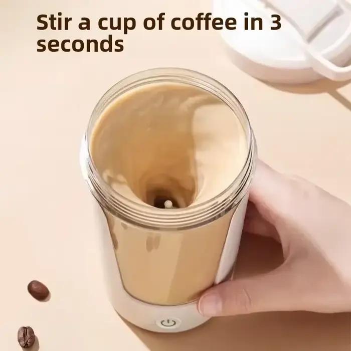 Tasse de mélange électrique automatique de 450ml, bouteille shaker portable pour protéines de lactosérum, alimentée par batterie, tasse d'agitation entièrement automatique pour la maison polyvalente et pratique pour le café, le thé, les smoothies et les boissons énergisantes