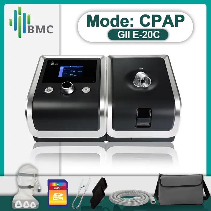 BMC Utilisation à domicile Appareil CPAP E-20C Dispositif à pression fixe avec masque et humidificateur pour anti-ronflement Apnée du sommeil Aide au sommeil BPCO