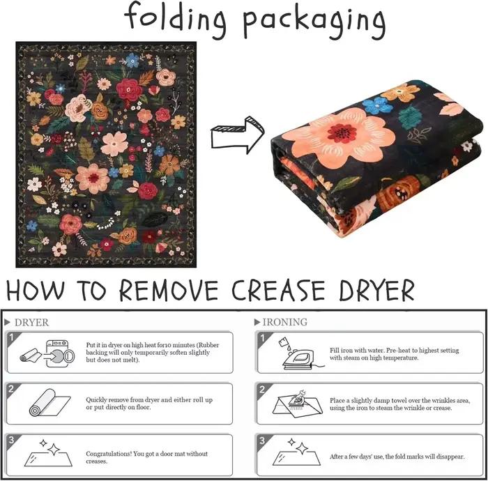 Tapis vintage floral BOHO pour salon, grand tapis de sol pour chambre à coucher, tapis pliable lavable en machine, tapis de couloir longue bande