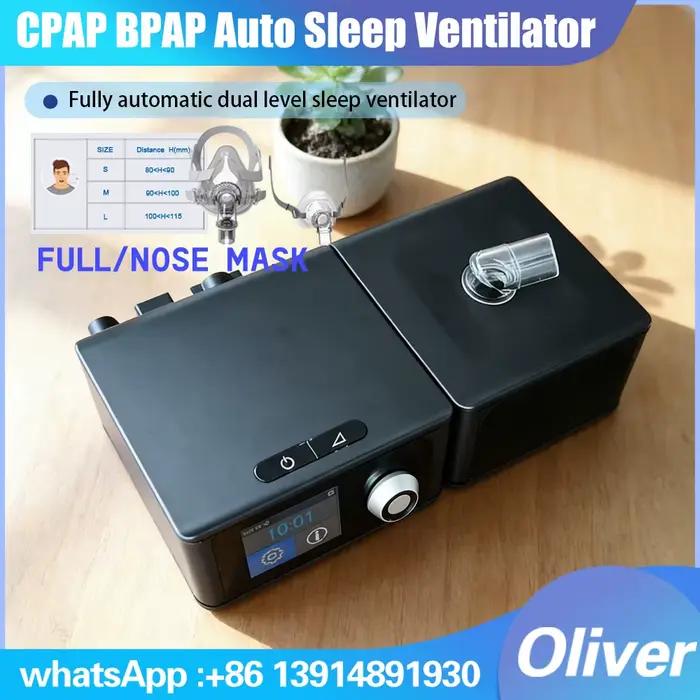 Appareil CPAP Auto BPAP pour le sommeil, réglage automatique de la pression, avec masque en option, pour le ronflement, l'apnée du sommeil, la CPOC, l'émphysème