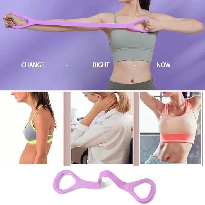 8 bandes de résistance élastiques de Fitness pour Yoga