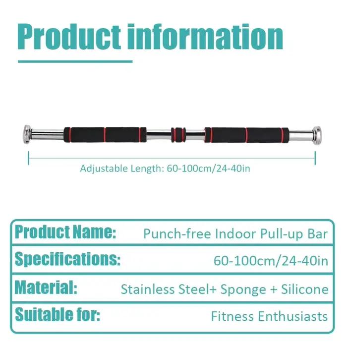 Barre horizontale murale pour entrainte à domicile sans perçage adaptable à la porte, équipement de fitness pour exercices de force et de traction simple et parallèle pour hommes et femmes