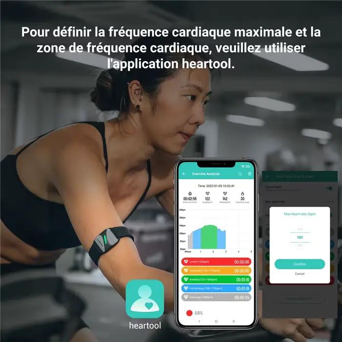 COOSPO Fréquence Cardiaque Brassard Bluetooth Ant+