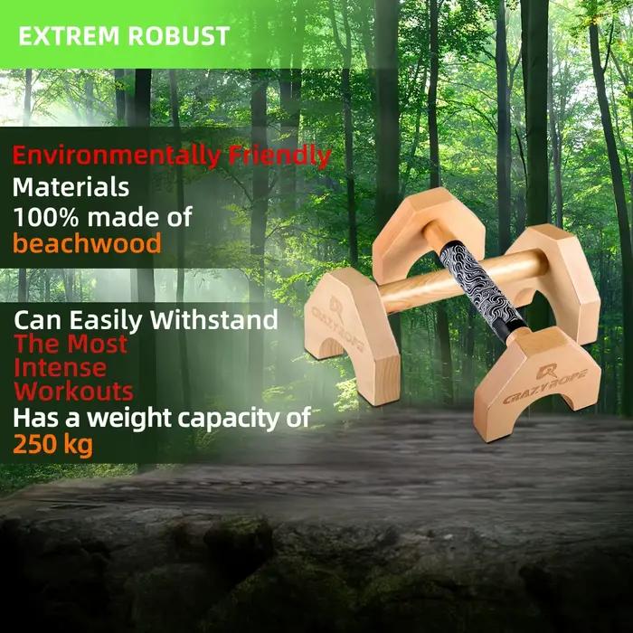 1 paire de supports de barre de poussée en bois