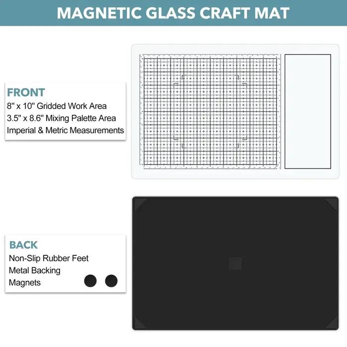 Polymères magnétiques tout-en-un pour l'artisanat du verre, Scratch Media, Polymères de coupe pour l'estampage de coupe, Chaleur mixte, Gaufrage, Colle chaude, Projet de bricolage, 40x26cm