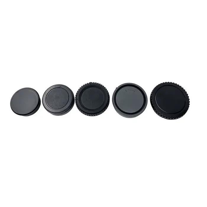 Pour appareils photo reflex numériques Canon, Nikon, Sony, Fuji, M42, Pentax, M43, Leica, OM : capuchons d'objectif avant et arrière, capuchon de boîtier + capuchon d'objectif sans logo de marque