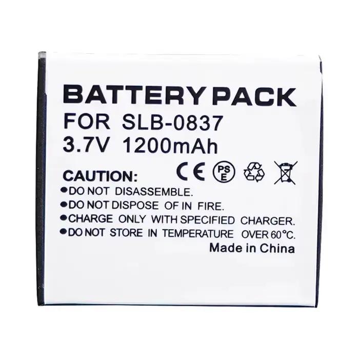 Batterie d'appareil photo 3.7V 1200mAH SLB 0837 SLB0837 SLB-0837 + chargeur USB adapté à la caméra Samsung NV3 NV5 NV7 I5 I6 I50 I70 L73