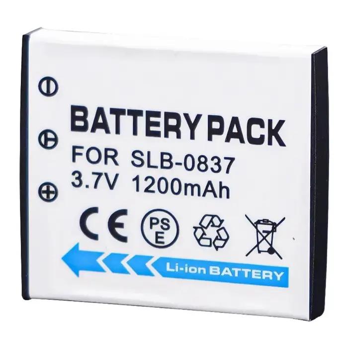 Batterie d'appareil photo 3.7V 1200mAH SLB 0837 SLB0837 SLB-0837 + chargeur USB adapté à la caméra Samsung NV3 NV5 NV7 I5 I6 I50 I70 L73