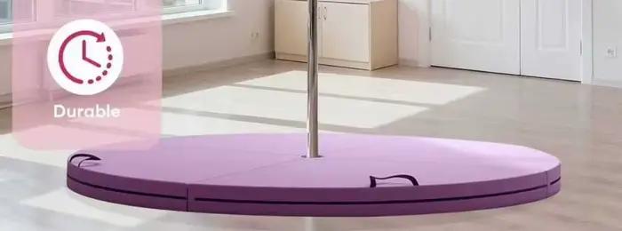 Tapis de yoga/gymnastique/pole dance, tapis rond pliable en PVC anti-chute