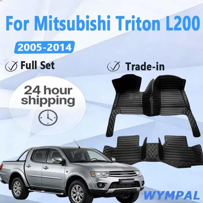 Tapis de sol de luxe pour Mitsubishi Triton L200 Sportero Hunter Strakar KA 2005 ~ 2014, imperméable, accessoires d'intérieur de voiture