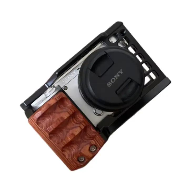 Cage de caméra A6100 A6300 A6400 A6500, accessoire pour Sony A6000, boîtier Vlog, support portable, chaussure froide, micro, montage de lumière LED, plate-forme vidéo
