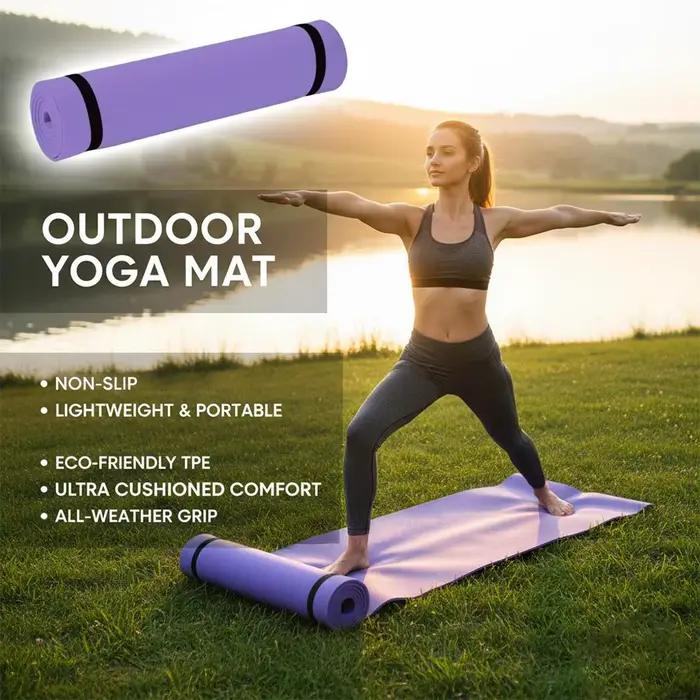 Tapis de fitness antidérapant pour exercices de Pilates