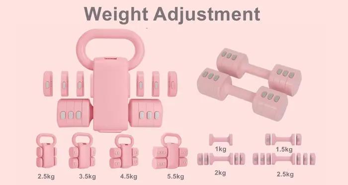 Kettlebell et haltères réglables deux-en-un en acier multifonctionnels pour la maison