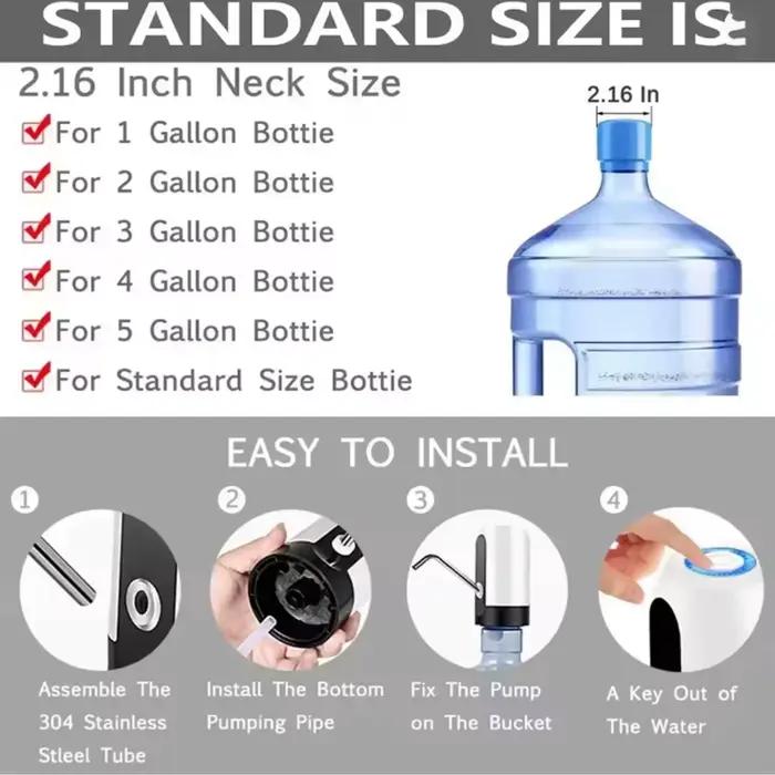 Pompe Distributrice d'Eau Électrique Portable pour Bouteilles de 5 Gallons, Rechargeable par USB, Outil pour Seau d'Eau, Carboy, Bar