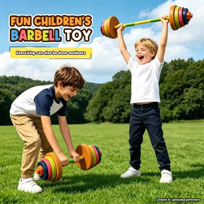 Ensemble d'haltères réglables pour enfants, équipement de fitness intérieur/extérieur, jouet sportif parent-enfant, cadeaux d'anniversaire pour tout-petits garçons et filles