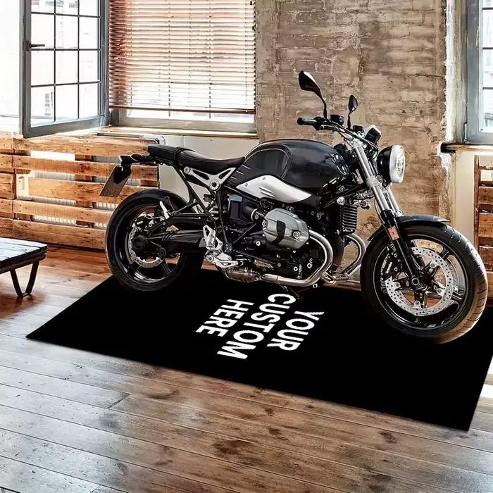 Tapis de stationnement pour moto, tapis de sol pour garage, adapté aux parkings, aux buanderies, tapis en caoutchouc durable pour le stockage des véhicules