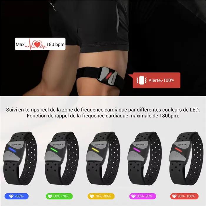 COOSPO Fréquence Cardiaque Brassard Bluetooth Ant+