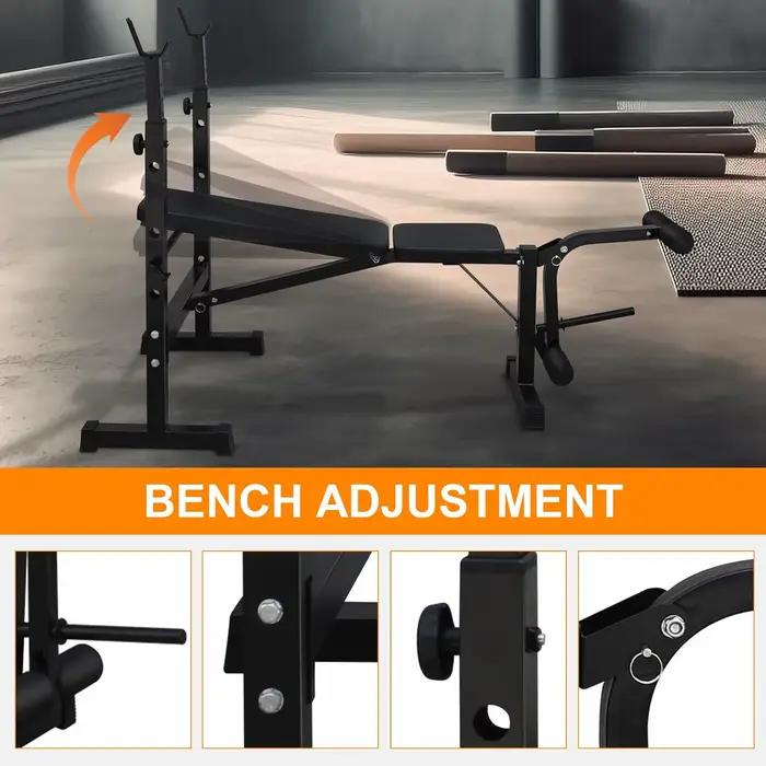 Banc de musculation pliable et réglable en métal durable pour la remise en forme et la musculation avec logo personnalisable occasions sportives et fitness à domicile