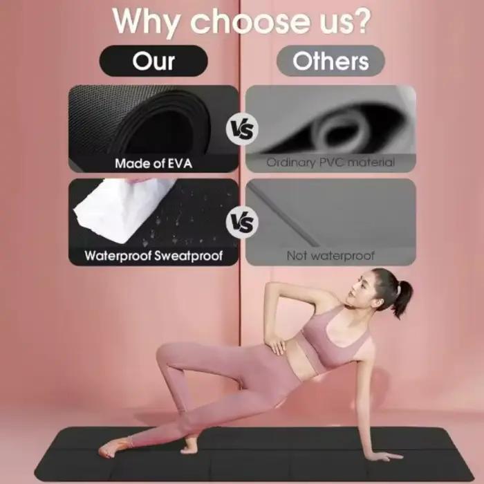Tapis de Yoga antidérapant sport Fitness EVA confort mousse 4MM d'épaisseur