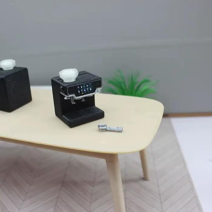 Machine à café miniature à l'échelle 1:12, accessoires pour maison de poupée, modèle de machine à café miniature, meubles pour maison de poupée, jouet miniature