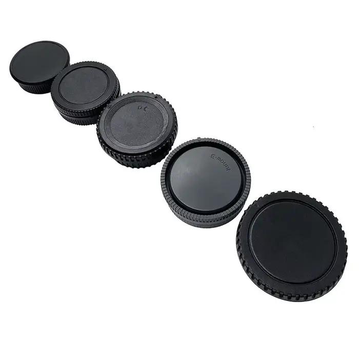 Pour appareils photo reflex numériques Canon, Nikon, Sony, Fuji, M42, Pentax, M43, Leica, OM : capuchons d'objectif avant et arrière, capuchon de boîtier + capuchon d'objectif sans logo de marque