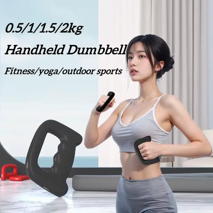 Haltères de boxe portables en forme de D, haltères en plastique immergé pour entraînement musculaire du poignet, yoga, fitness, haltères de roulement de poids pour femmes occasions spéciales