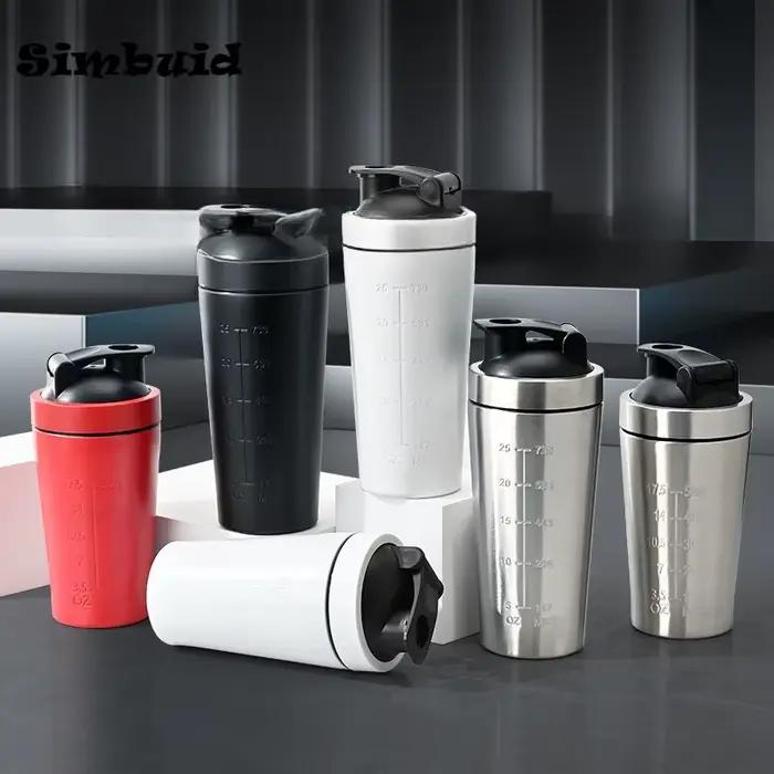 Bouteille Shaker de poudre de protéines en acier inoxydable