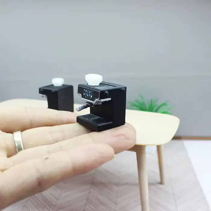 Machine à café miniature à l'échelle 1:12, accessoires pour maison de poupée, modèle de machine à café miniature, meubles pour maison de poupée, jouet miniature